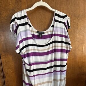 summer dressier top from white house black market size L, white with multi-color